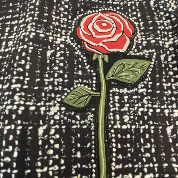 NWT PEPPERMINT Girls Faux Fur Trim Applique Dress - Picture 3 of 6